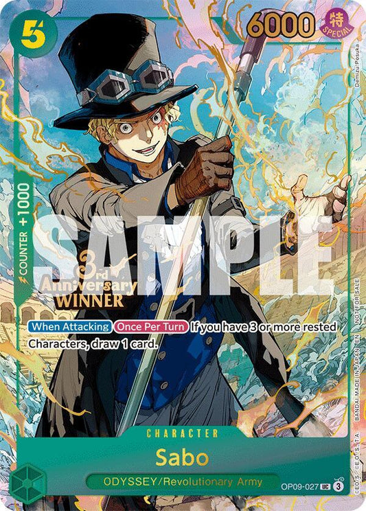 Sabo (3rd Anniversary Winner) OP09-027 - Promotion Cards - Foil
