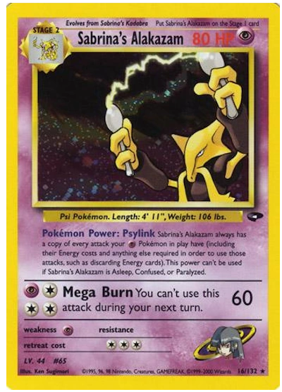 Sabrina's Alakazam 16/132 - Gym Challenge (Unlimited) - Holofoil
