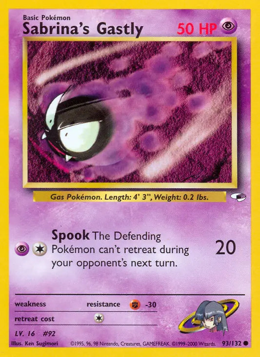 Sabrina's Gastly 93/132 - Gym Heroes (Unlimited) - Normal