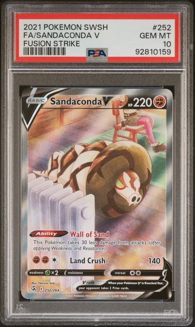 Sandaconda V (PSA 10) 252/264 – Fusion Strike – Holofoil