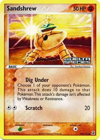 Sandshrew 82/113 - EX Delta Species - Reverse Holofoil