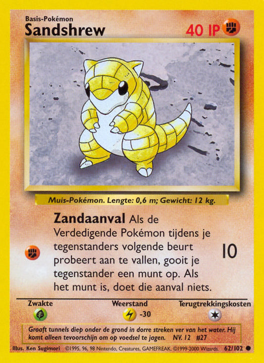Sandshrew (NL) 62/102 - Base Set (Unlimited) - Normal