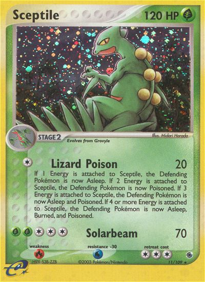 Sceptile 11/109 - EX Ruby & Sapphire - Holofoil