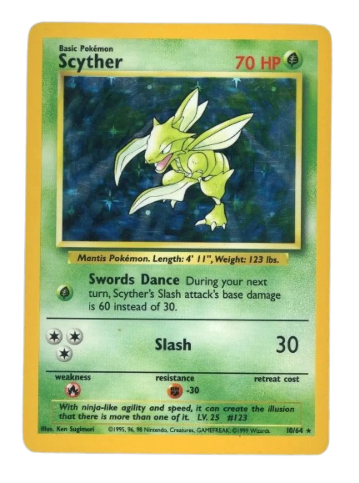 Scyther (No Symbol) 10/64 - Jungle (Unlimited) - Holofoil