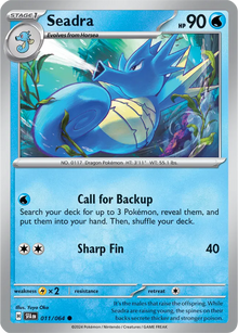 Seadra 011/064 - Shrouded Fable - Holofoil-Rückseite