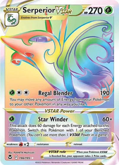 Serperior VSTAR 196/195 - Silver Tempest - Holofoil