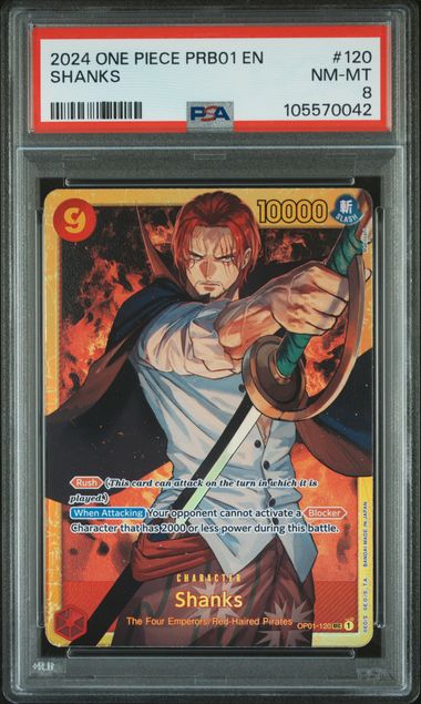 Shanks (PRB01) (PSA 8) OP01-120 - Romance Dawn - Foil