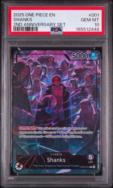 Shanks (PSA 10) OP09-001 - 2nd Anniversary Set - Foil