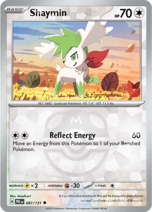 Shaymin 087/131 - Prismatic Evolutions - Master Ball Pattern