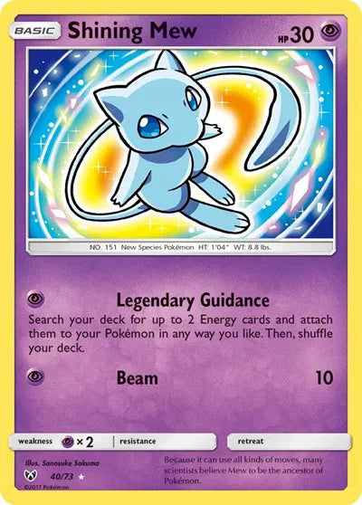 Shining Mew 40/73 - Shining Legends - Holofoil