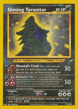 Shining Tyranitar 113/105 - Neo Destiny (Unlimited) - Holofoi