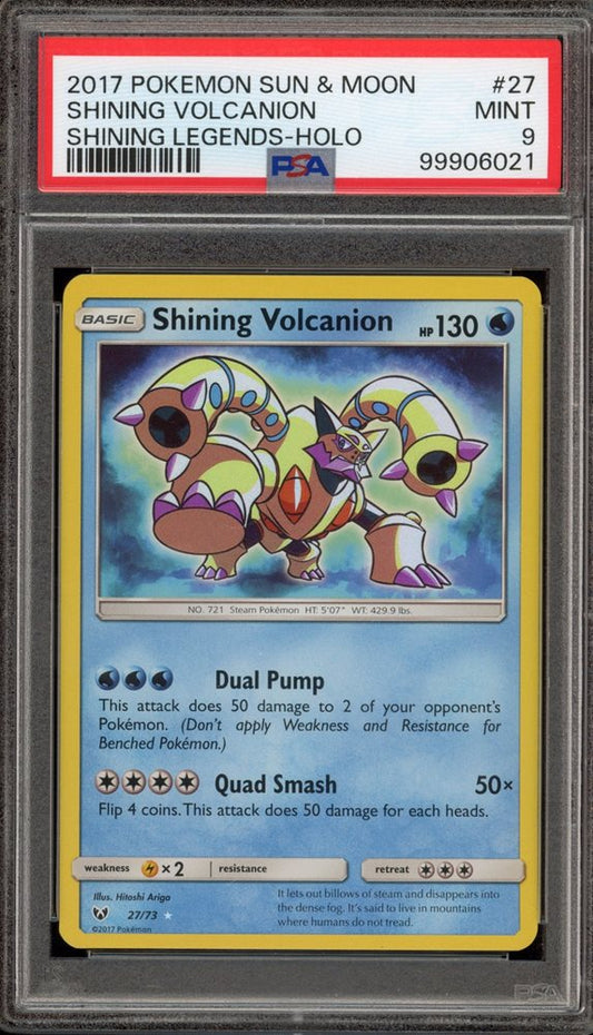 Shining Volcanion (PSA 9) 27/73 - Shining Legends - Holofoil