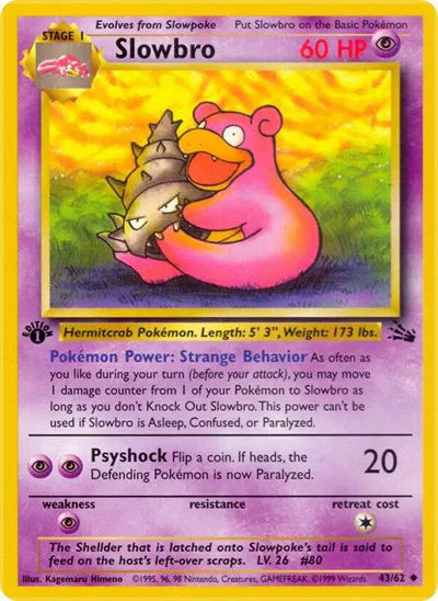 Slowbro 43/62 – Fossil (Unbegrenzt) – Normal