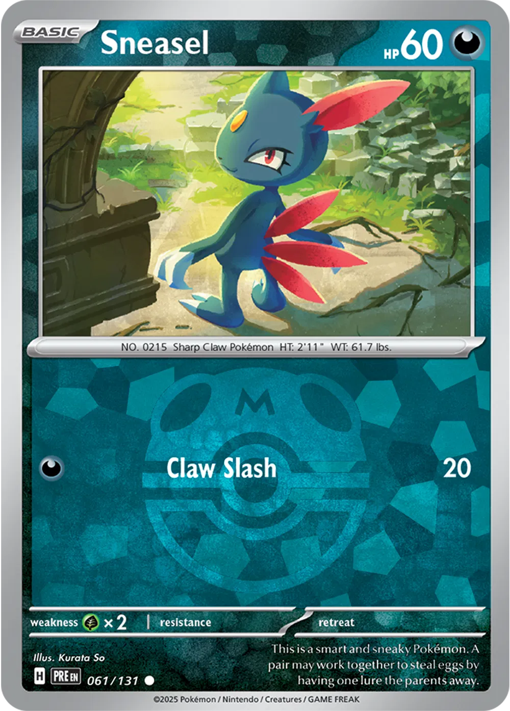 Sneasel 061/131 - Prismatic Evolutions - Master Ball Pattern