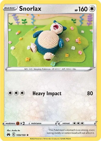 Snorlax 109/159 - Crown Zenith - Reverse Holofoil