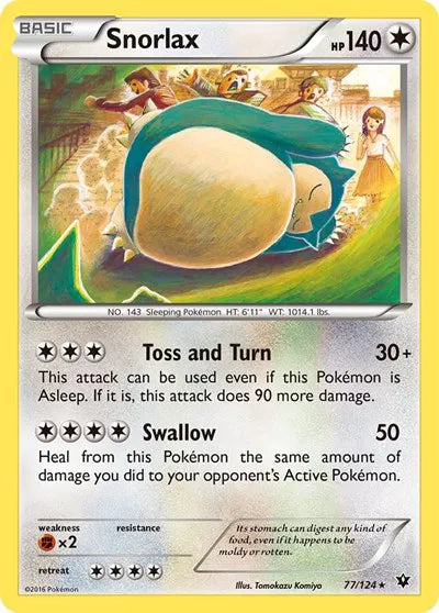 Snorlax 77/124 - Fates Collide - Reverse Holofoil
