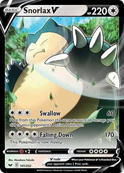 Snorlax V 141/202 - Sword & Shield - Holofoil