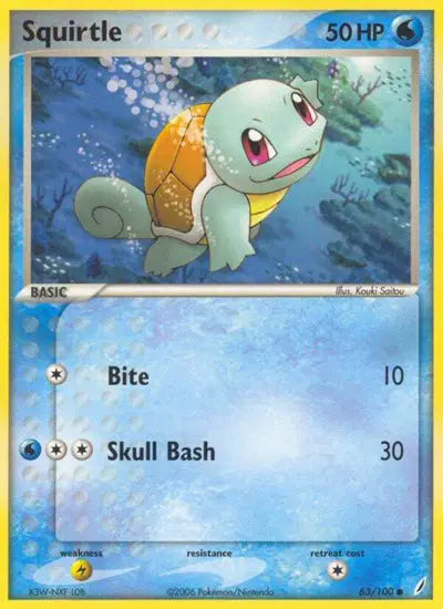 Squirtle 63/100 - EX Crystal Guardians - Normal