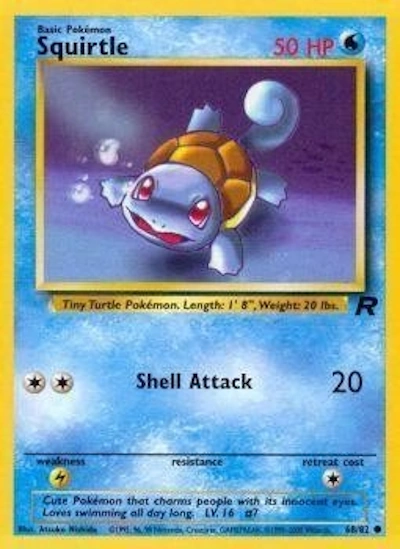 Squirtle 68/82 - Team Rocket (Unlimited) - Normal