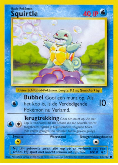 Squirtle (NL) 63/102 - Base Set (Unlimited) - Normal