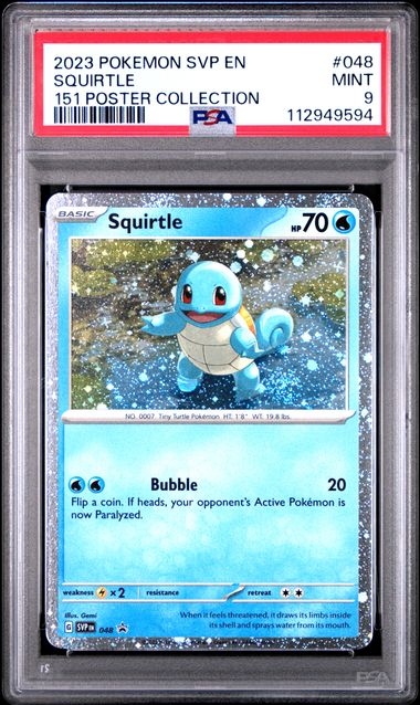 Squirtle (PSA 9) 048 – Scarlet & Violet Promo – Cosmos Holo
