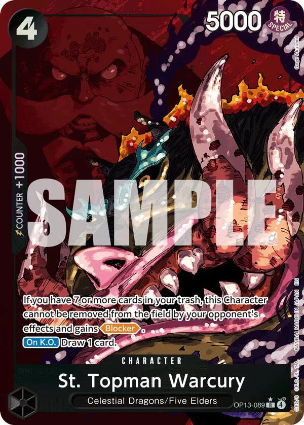 St. Topman Warcury (Alternate Art) OP13-089 - Carrying on His Will - Foil