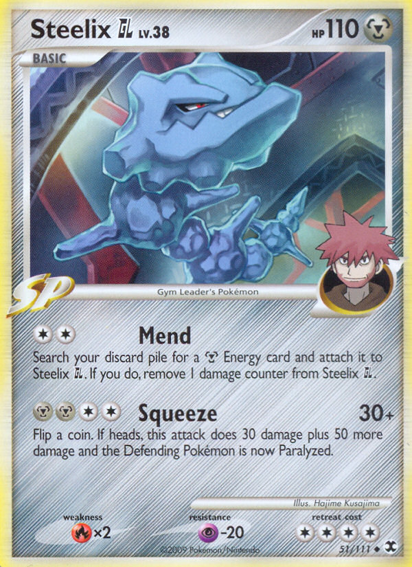 Steelix GL Lv.38 51/111 - Rising Rivals - Reverse Holofoil