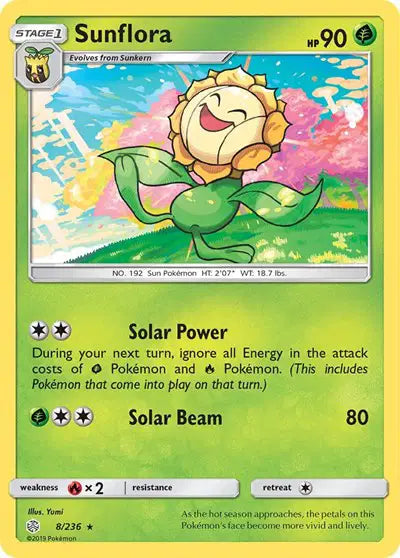 Sunflora 8/236 - Cosmic Eclipse - Reverse Holofoil