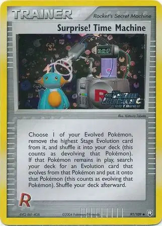 Surprise! Time Machine 91/109 - EX Team Rocket Returns - Reverse Holofoil