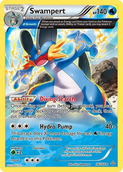 Swampert 36/160 - Primal Clash - Reverse Holofoil