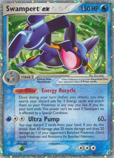 Swampert ex 98/100 - EX Crystal Guardians - Holofoil