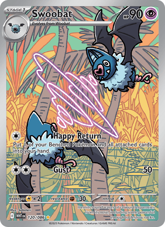 Swoobat 120/086 - White Flare - Holofoil