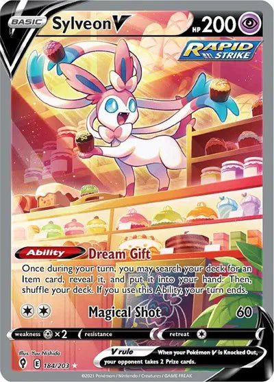 Sylveon V 184/203 - Evolving Skies - Holofoil