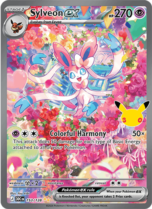Sylveon ex 153/128 - 30th Celebration - Holofoil