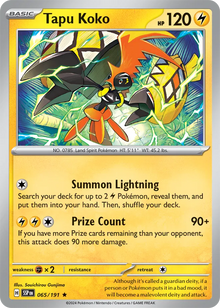 Tapu Koko 065/191 - Surging Sparks - Holofoil