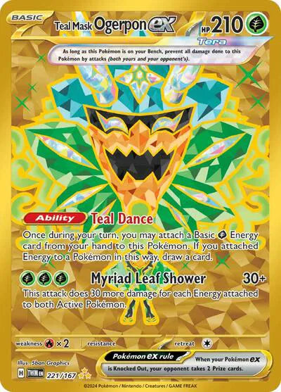 Teal Mask Ogerpon ex 221/167 - Twilight Masquerade - Holofoil