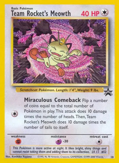 Team Rocket's Meowth 18/53 - WoTC Promo - Normal