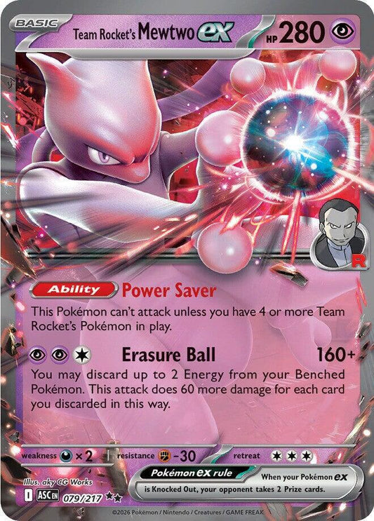 Team Rocket's Mewtwo ex 079/217 - Ascended Heroes - Holofoil