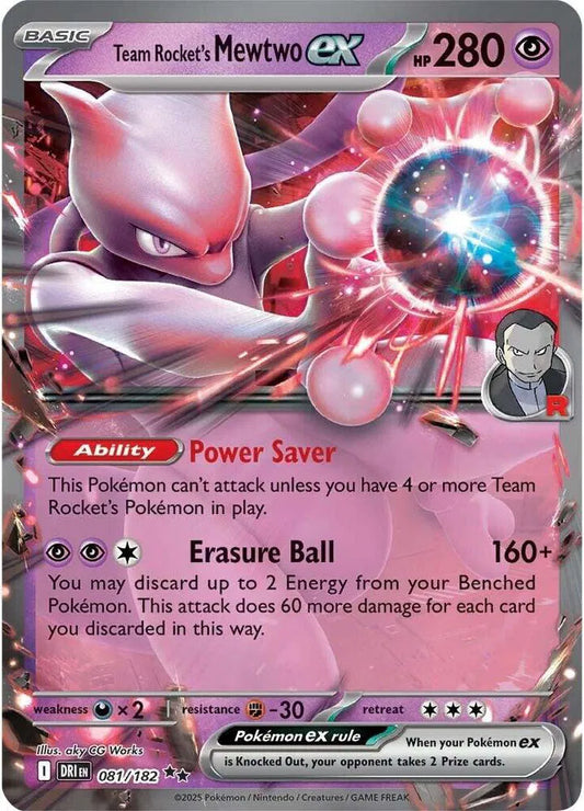 Team Rocket's Mewtwo ex 081/182 - Destined Rivals - Holofoil