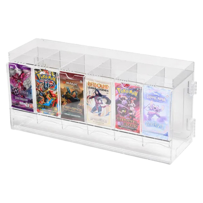 The Acrylic Box - 6- Slot Booster Pack Dispenser met booster