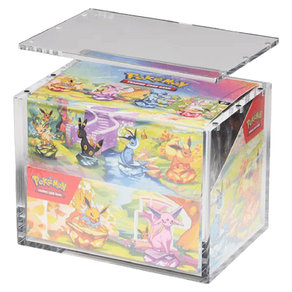 The Acrylic Box - 8 Mini Tin Display Case open met box