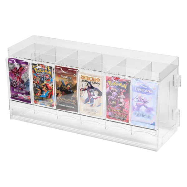 The Acrylic Box - 6-Slot Booster Pack Dispenser met booster