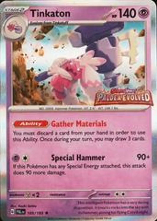 tinkaton pokemon card EX (262/193) Card Number / Rarity Tinkaton Pokemon Card