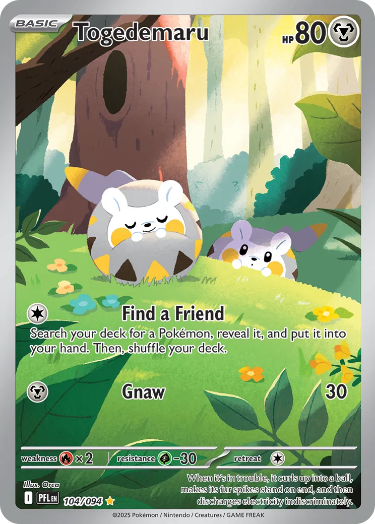 Togedemaru 104/094 - Phantasmal Flames - Holofoil