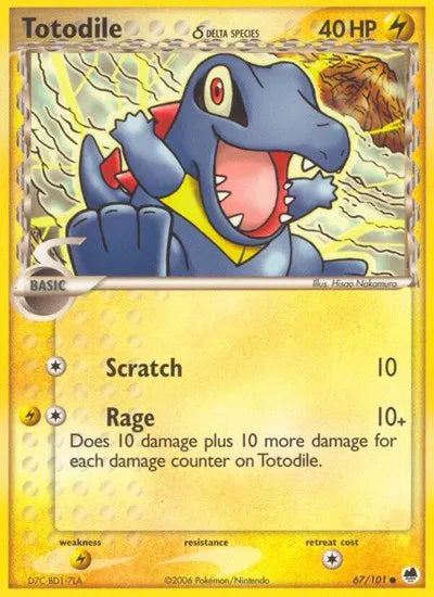 Totodile 67/101 - EX Dragon Frontiers - Normal
