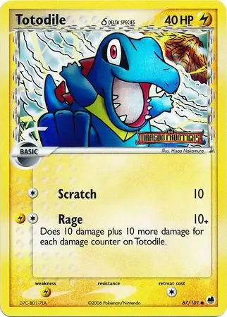 Totodile 67/101 - EX Dragon Frontiers - Reverse Holofoil
