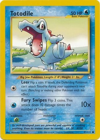 Totodile 81/111 – Neo Genesis (Unbegrenzt) – Normal