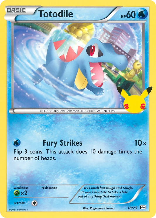 Totodile 18/25 - McDonald's 25th Anniversary Promos - Normal