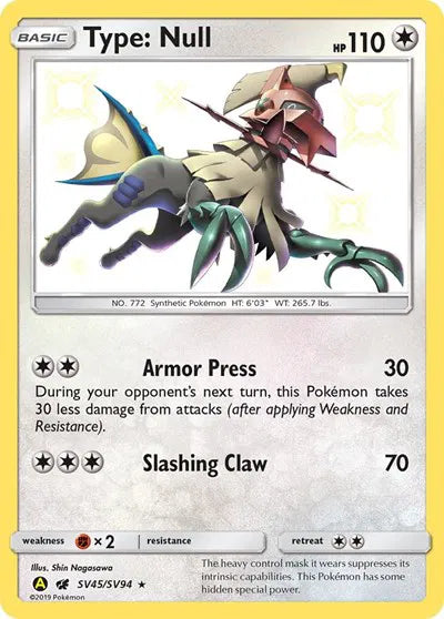 Type: Null SV45/SV94  - Hidden Fates: Shiny Vault - Holofoil