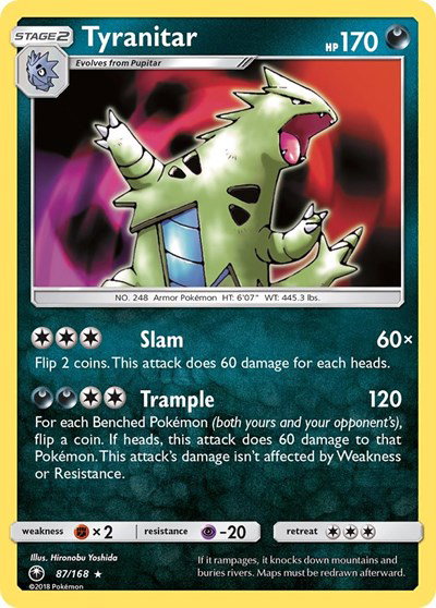 Tyranitar 87/168 - Celestial Storm - Reverse Holofoil